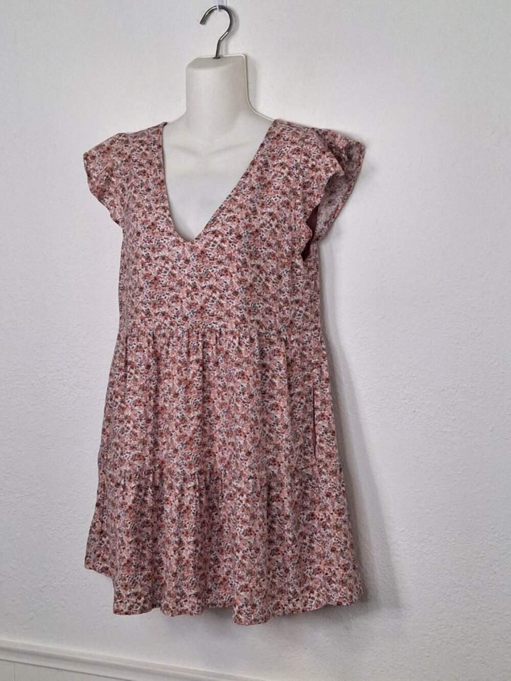 Abercrombie & Fitch Linen Blend Floral Dress Sz XS Sundress Cottagecore Coquette - Picture 2 of 13